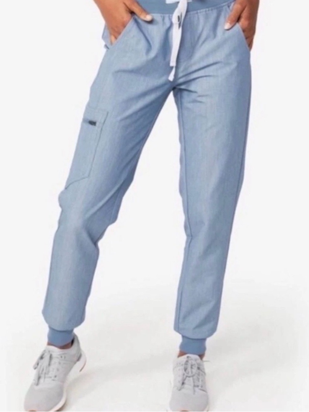 Figs Zamora Jogger Heather Indigo Scrub Pants small